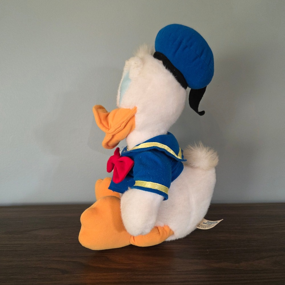 Vintage Disney Donald Duck Plush 11 Inch Sailor Suit Disneyland World Canasa - Picture 2 of 7